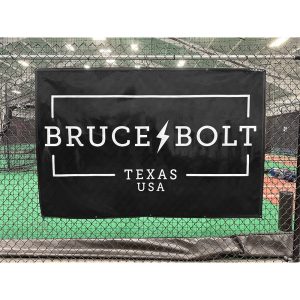 BRUCE BOLT Fence Banner (4' X 6') - Black