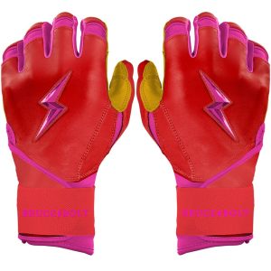 Harrison Bader Signature Series Long Cuff Batting Gloves - Pink
