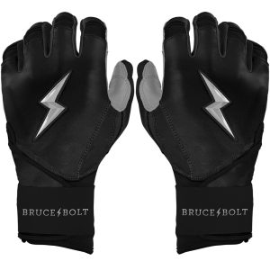 Chrome Series Long Cuff Batting Gloves - Black