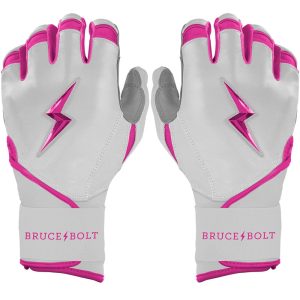 Chrome Series Long Cuff Batting Gloves - Pink