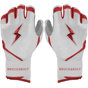 Chrome Series Long Cuff Batting Gloves - Red