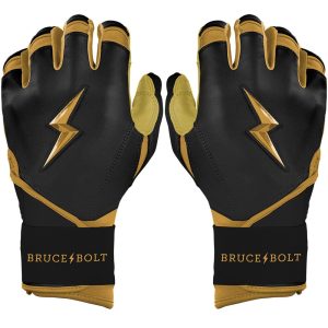 Gold Series Long Cuff Batting Gloves - Black/Gold
